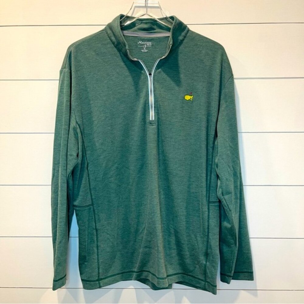 Masters Golf Tournament Zip Green Pullover Mens